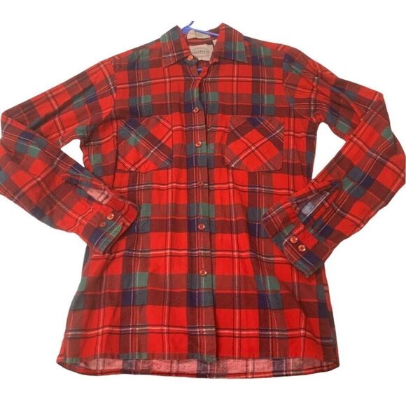 Vintage Plaid Flannel Top - Picture 1 of 9
